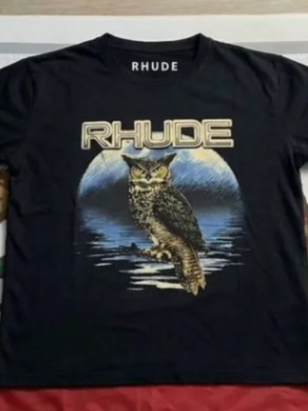 Rhude Owl Graphic T-Shirt Black